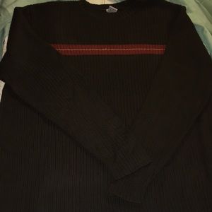Sweater with strip on front